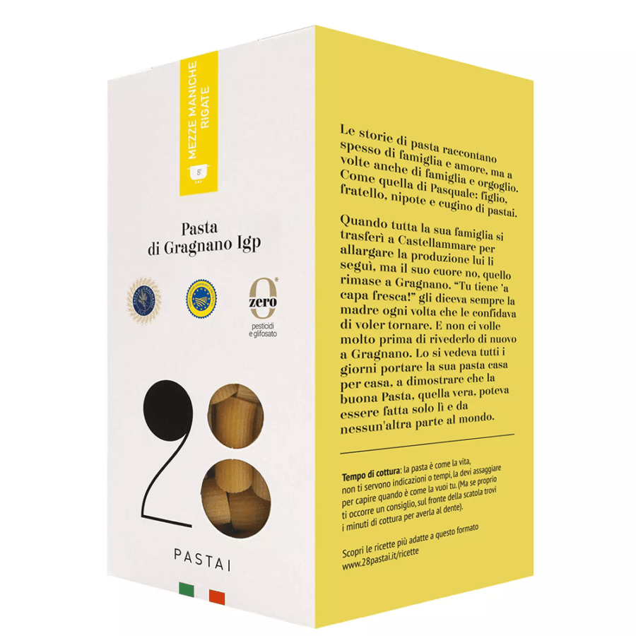 28パスタイ　メッツェマニケ　リガーテ　500ｇ