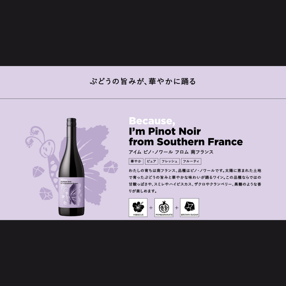 Because（ビコーズ） アイム ピノ・ノワール フロム サザン・フランス 750ml