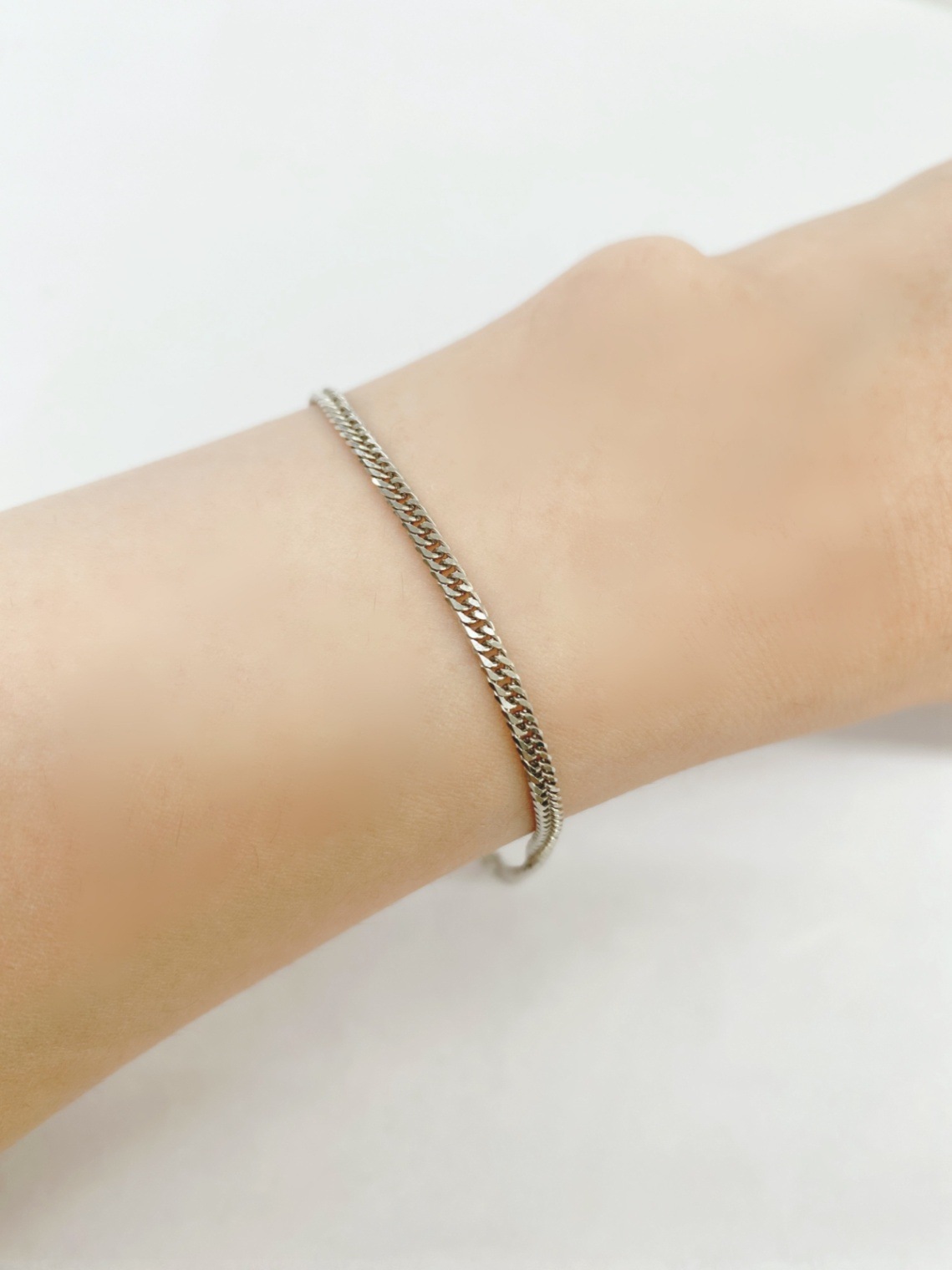 純プラチナ喜平 六面カットダブル4.5ｇ18ｃｍ