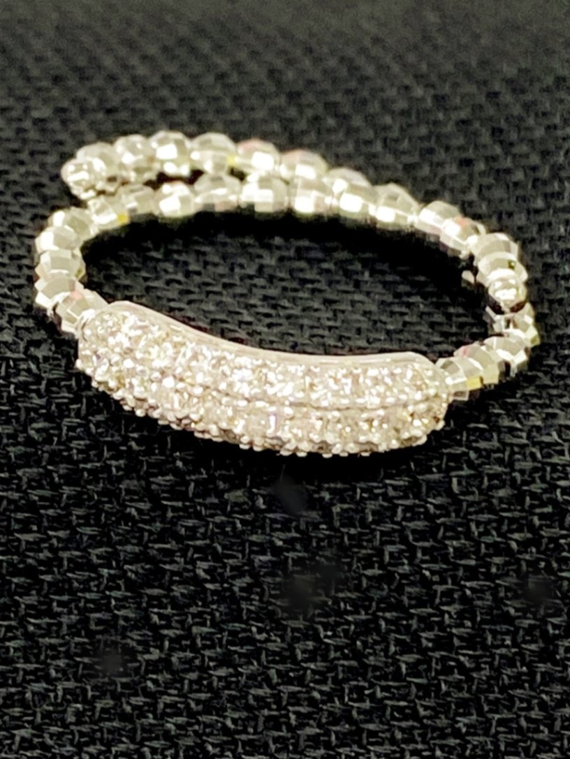 K18WG ダイヤモンドパヴェフリーリング（SO-5210） | リング,K18