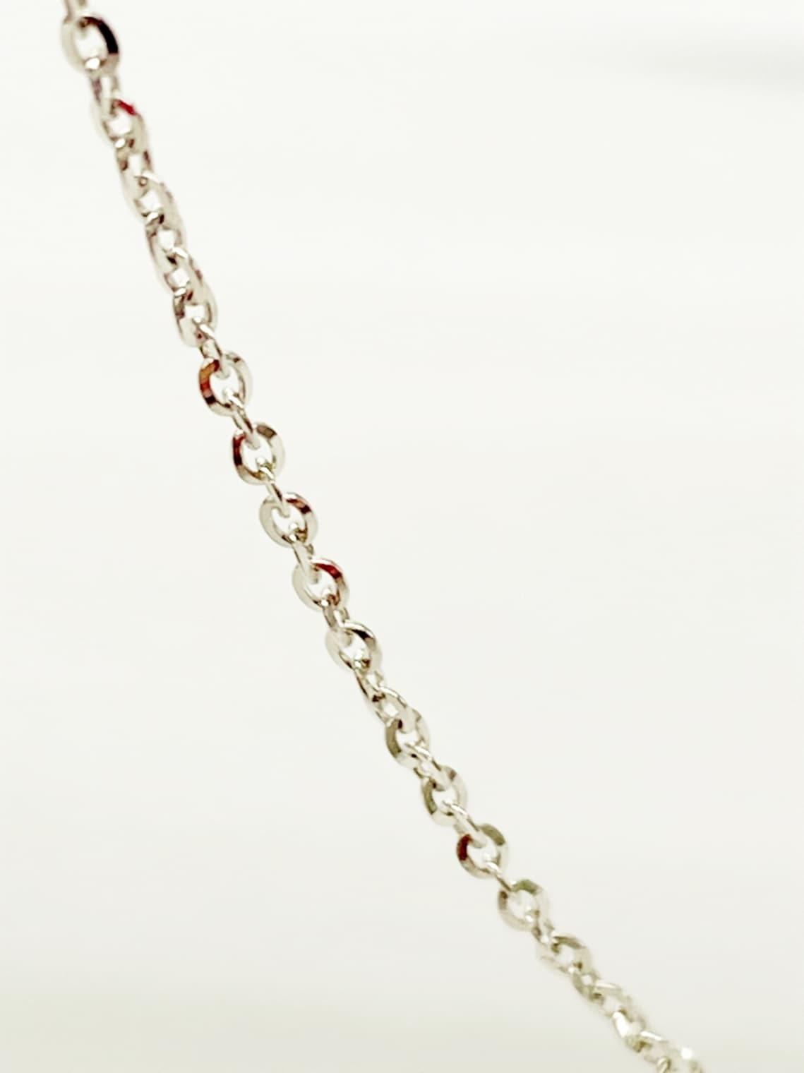 ⭐k18wg⭐ネックレス⭐ K18WG シャインカット小豆ネックレス(M) 45cmスライド金具付き