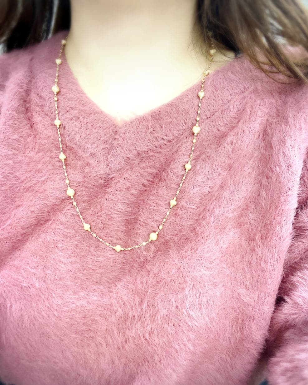 K18スニッチボールステーションロングネックレス 60㎝ M＃8293