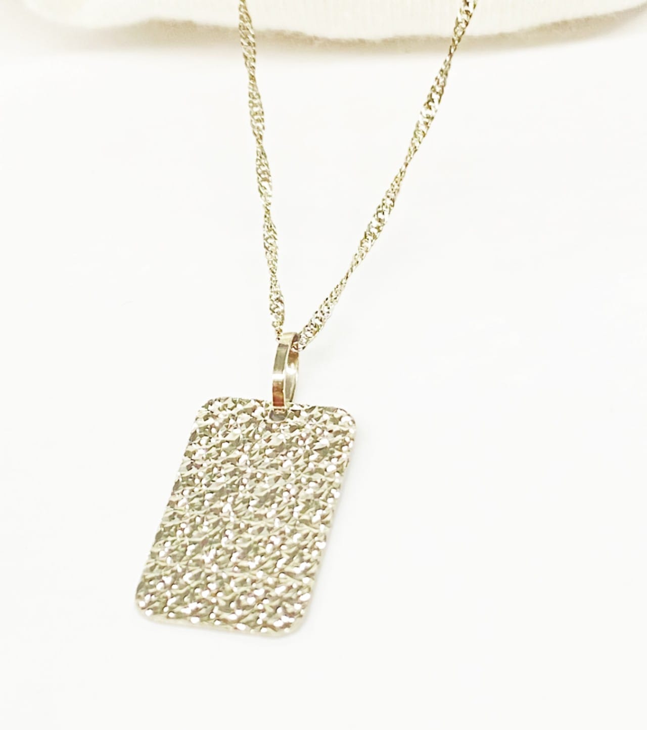 純プラチナ スクエアプレートペンダントトップ SO-6257 REC | ピアス