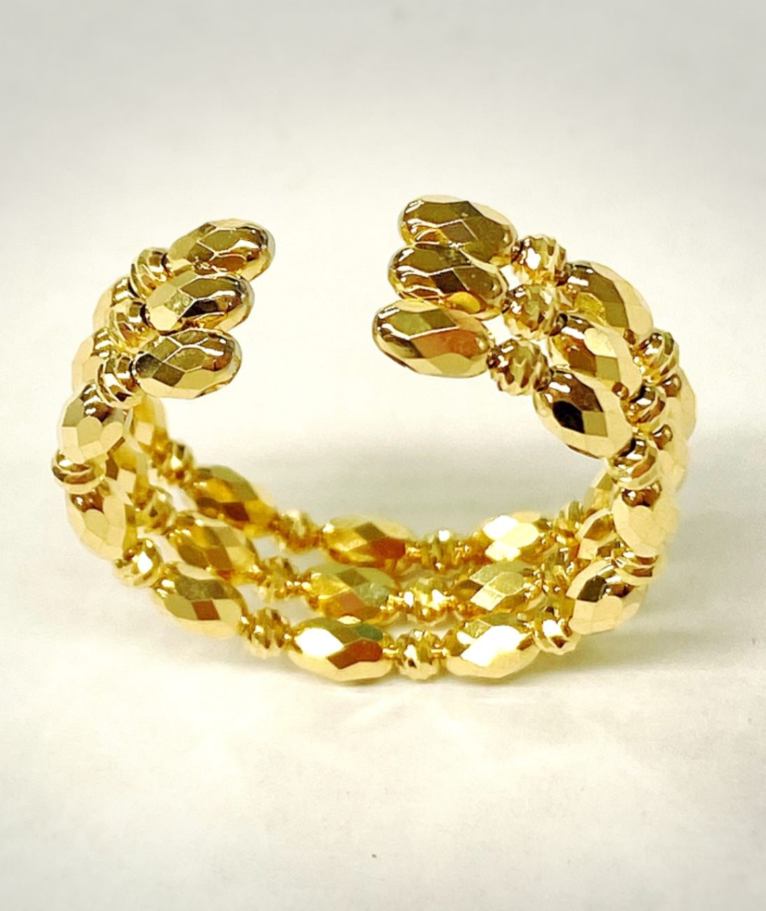 K18　フット＆スラッシュ ボリュームフリーサイズリング 　JA5865F