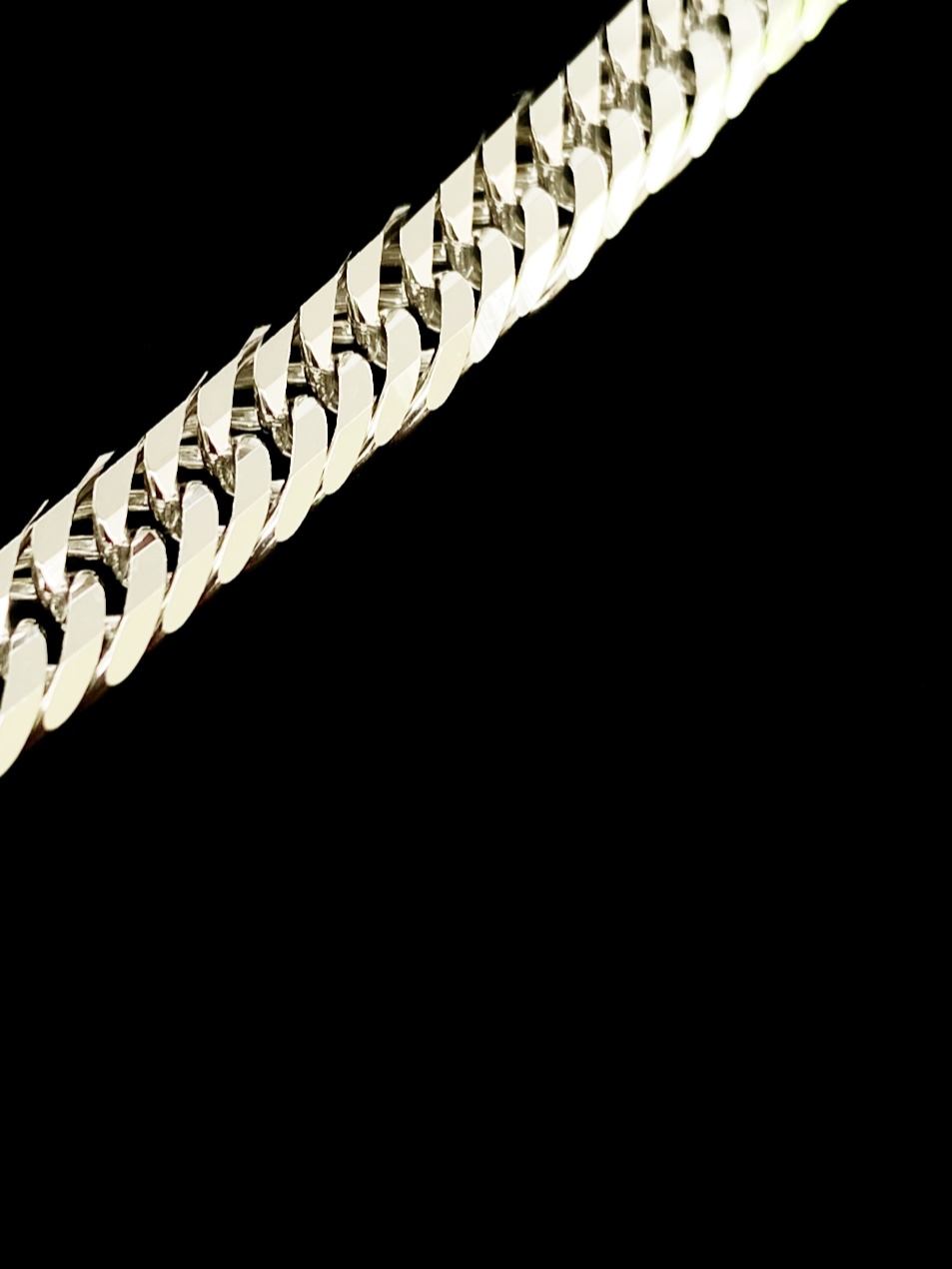シルバー0.8Φ12面カットトリプル喜平ネックレス 50cm 10本