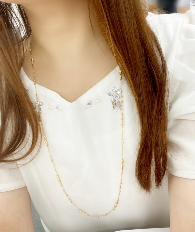 k10ロングネックレス70cm ペンダントトップセット 儚