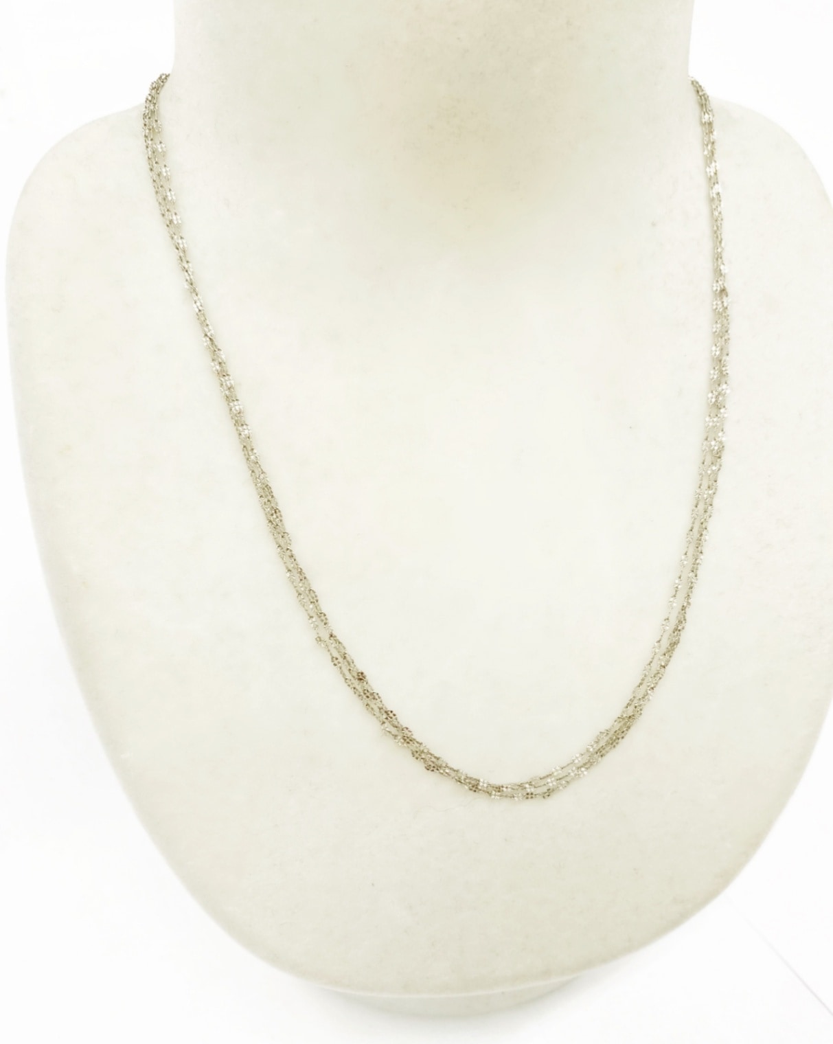 新品未使用品】定価49,800円純プラチナ3連デザインネックレス41cm