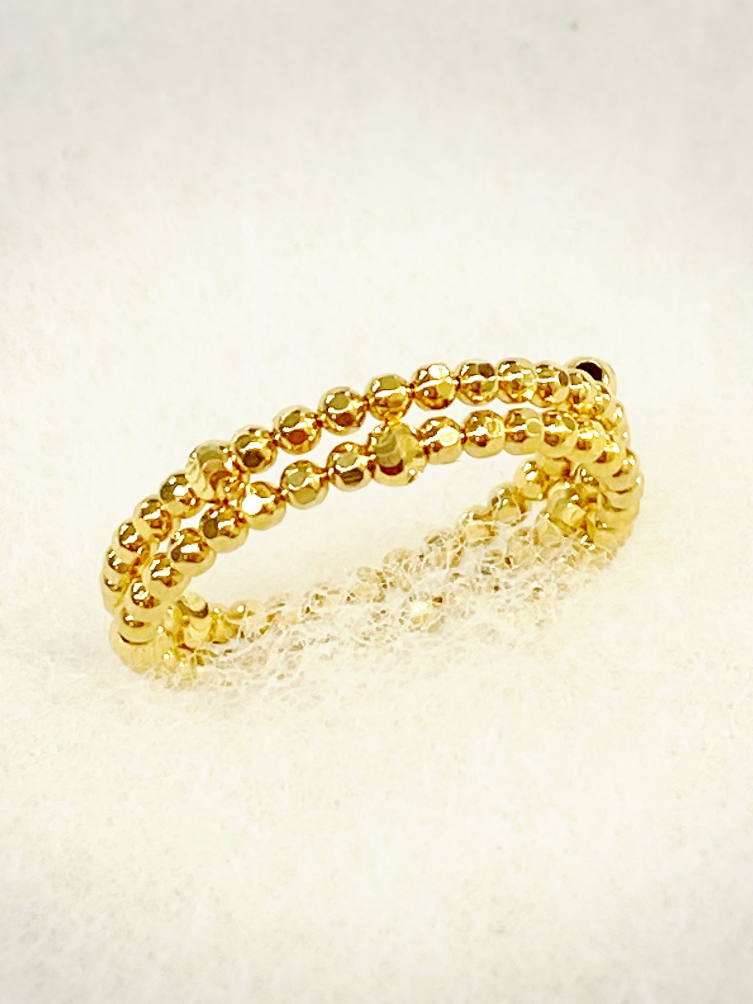 かおり　K18　フリーサイズ　デザインリング K18 カットボールフリーサイズリング G＃161 | リング,K18 | | 井嶋