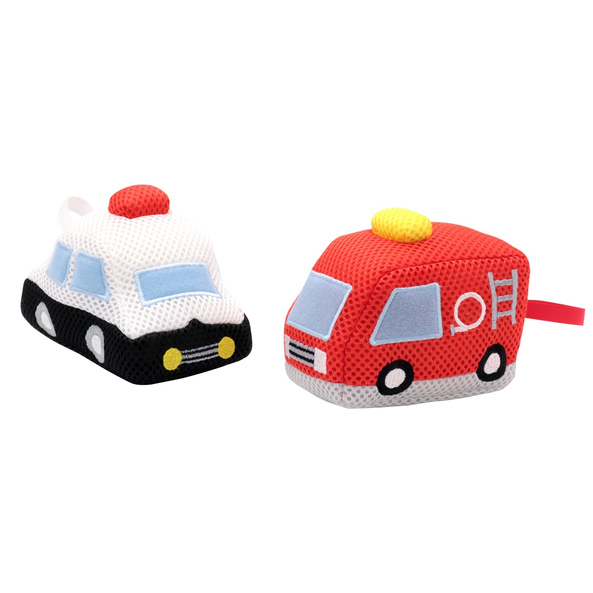 おふろでぬいぐるみ（消防車 パトカー）