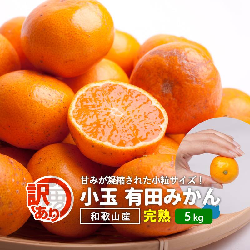 小玉 有田みかん 完熟 訳あり 5kg 和歌山 送料無料 2S 3S 4S サイズ