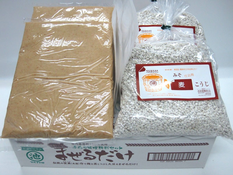 手作り味噌材料セット「まぜるだけ」麦味噌5.2kgセット|麹の池田屋醸造 手作り味噌材料セット「まぜるだけ」麦味噌5.2kgセット|麹の池田屋醸造