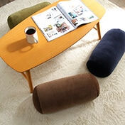 丸 ボルスター クッション 「 MO-RU 」直径約20×40cm もちもち フロア