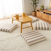 クッション 選べる8柄 本体カバー2点セット 4枚組 フロア