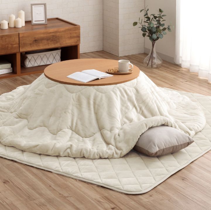 円形 こたつ2点セット フラン 3サイズ こたつ掛布団 こたつ敷布団 節電