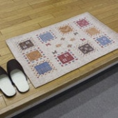 玄関マット ギャベル 洗える シェニール織 ギャッベ柄 室内マット