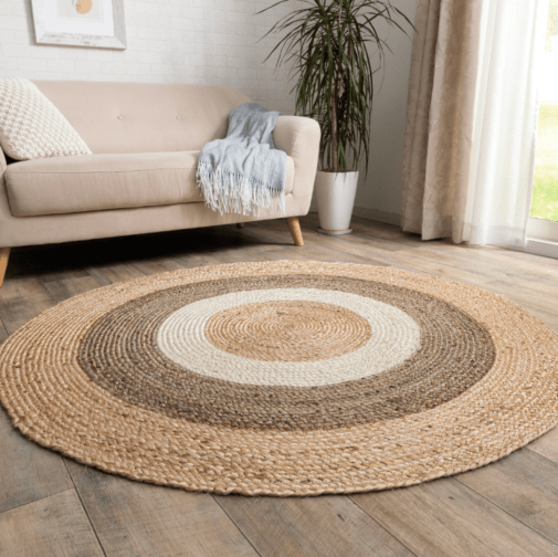 LAGOMi ルッカ ジュート ラグ アジアンテイスト リゾートインテリア 100cm 140cm 円形 バングラデシュ