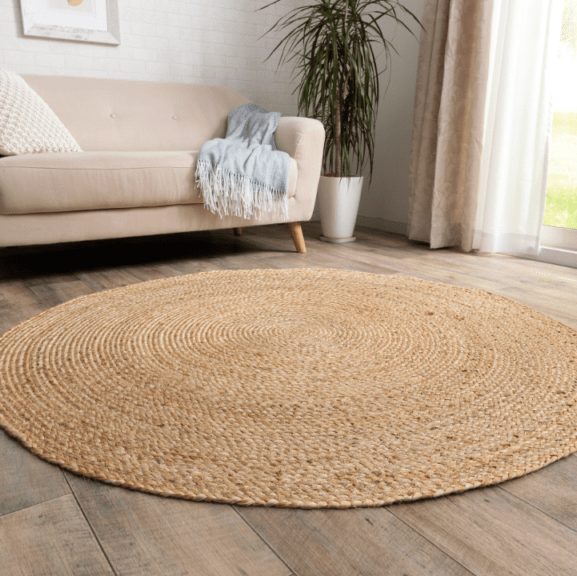 LAGOMi トナリ ジュート ラグ アジアンテイスト リゾートインテリア 100cm 140cm 円形 バングラデシュ