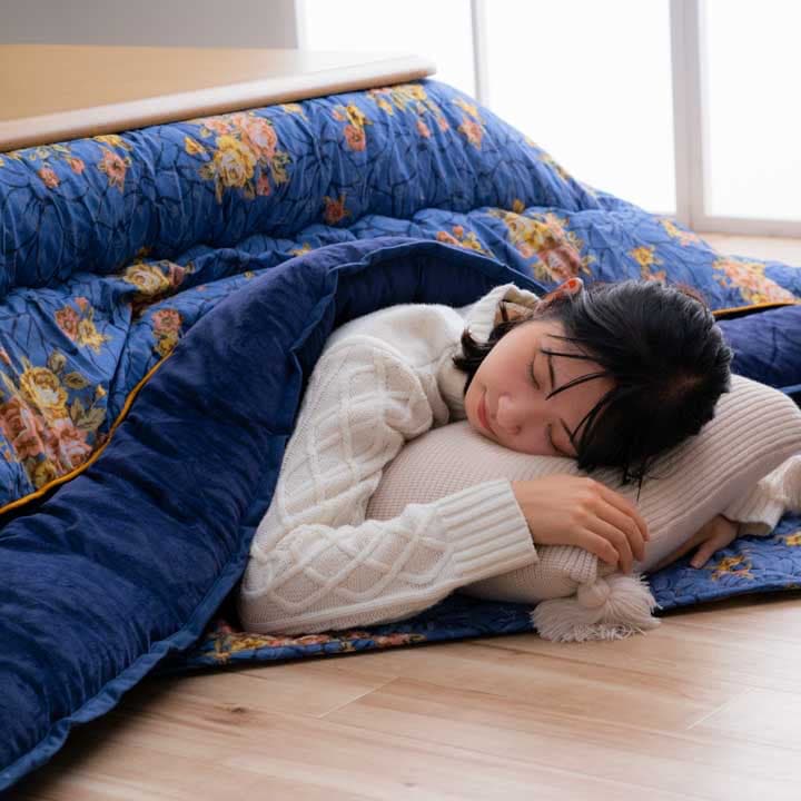 こたつ2点セット こたつ掛け布団 プラーナ 正方形 長方形 エレガンス柄