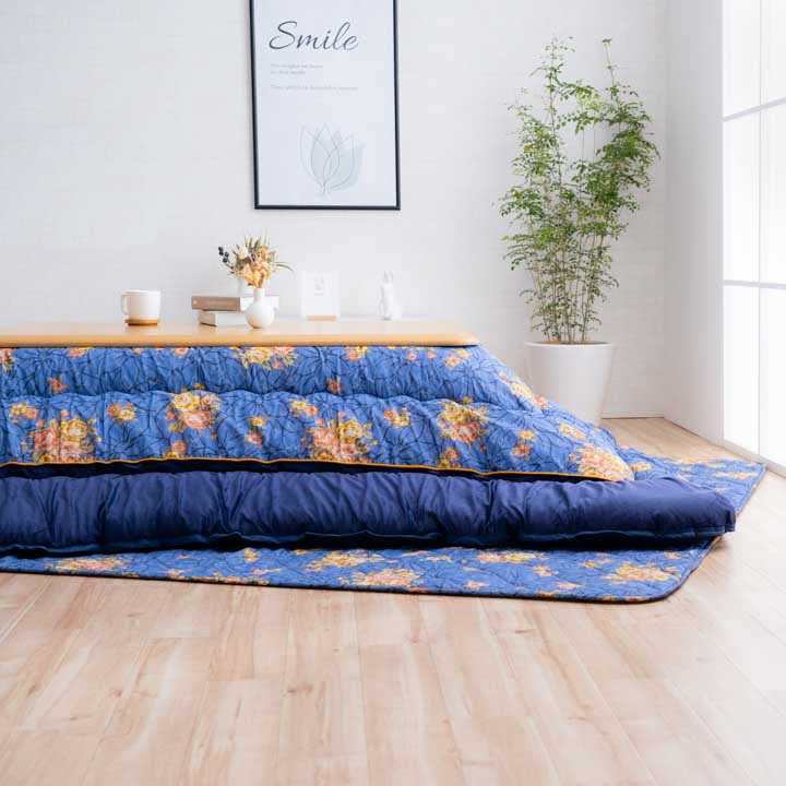 こたつ2点セット こたつ掛け布団 プラーナ 正方形 長方形 エレガンス柄