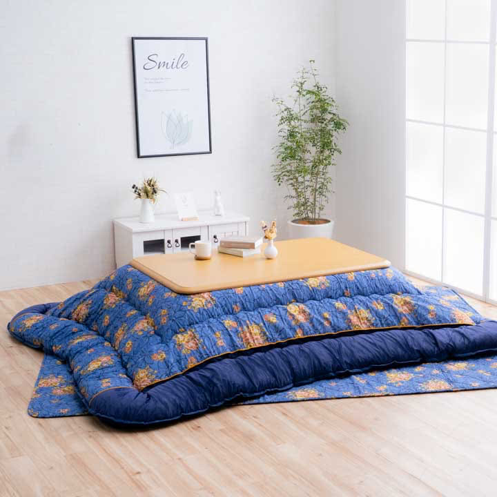 こたつ2点セット こたつ掛け布団 プラーナ 正方形 長方形 エレガンス柄