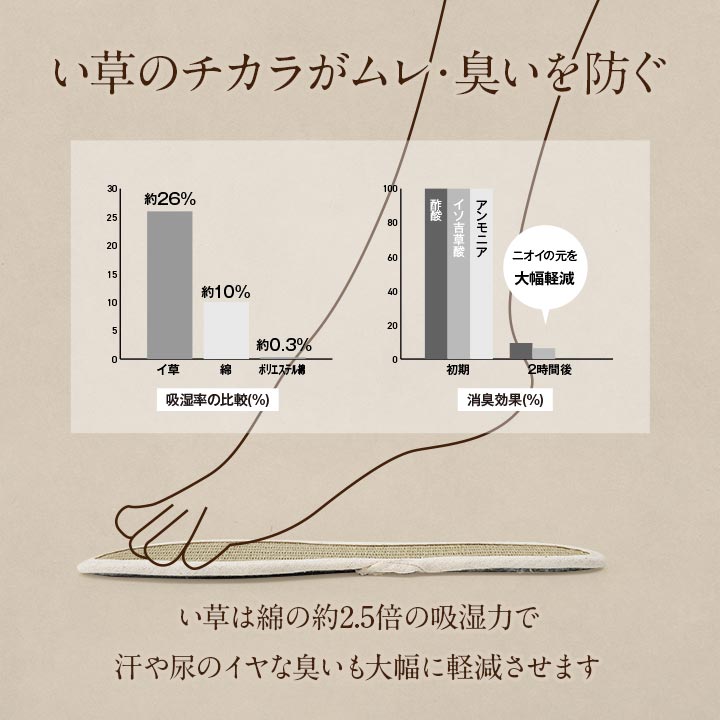 い草インソール 足さらっとインソールPro
