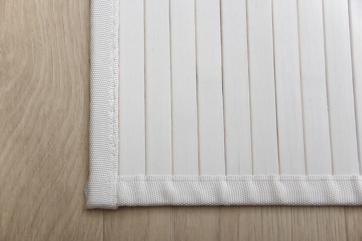 竹ラグ シャビー 夏ラグ 無地カラー 冷感 ひんやり 円形 マット 抗菌防臭 ビンテージ