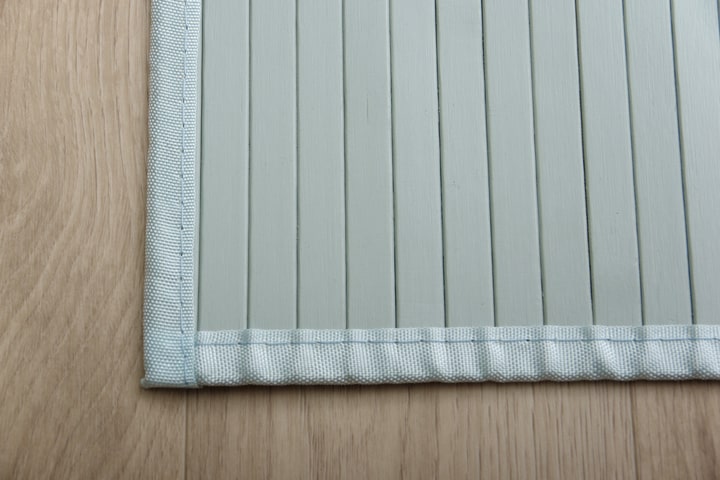 竹ラグ シャビー 夏ラグ 無地カラー 冷感 ひんやり 円形 マット 抗菌防臭 ビンテージ