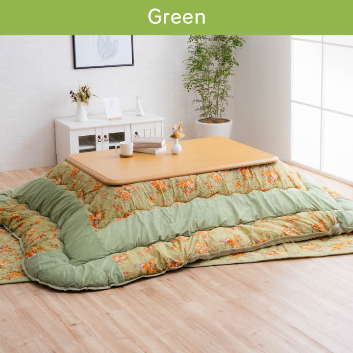 こたつ布団 掛敷セット ふっくら 日本製 エレガンス調 長方形 約205