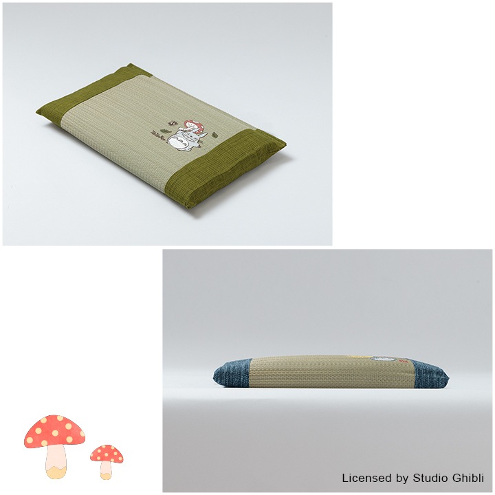 い草ミニ平枕 となりのトトロ 森のきのこ / はなび 約20×30cm 日本製