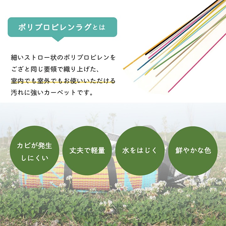 日本製 洗える レジャー シート アウトドア PP ポリプロピレン エスニック カラフル レッド 約87×140cm