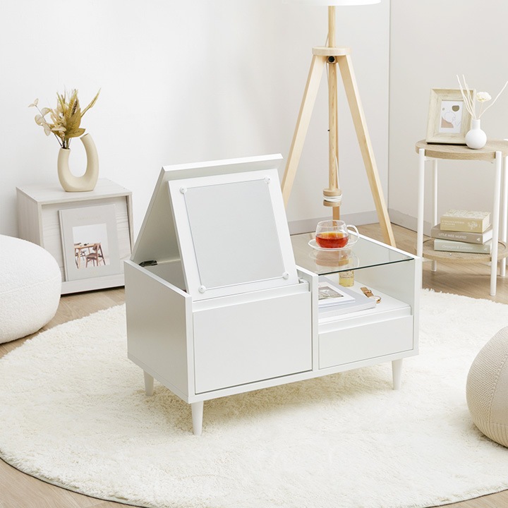ドレッサーテーブル 収納 クリム オシスキ ローテーブル 幅70cm