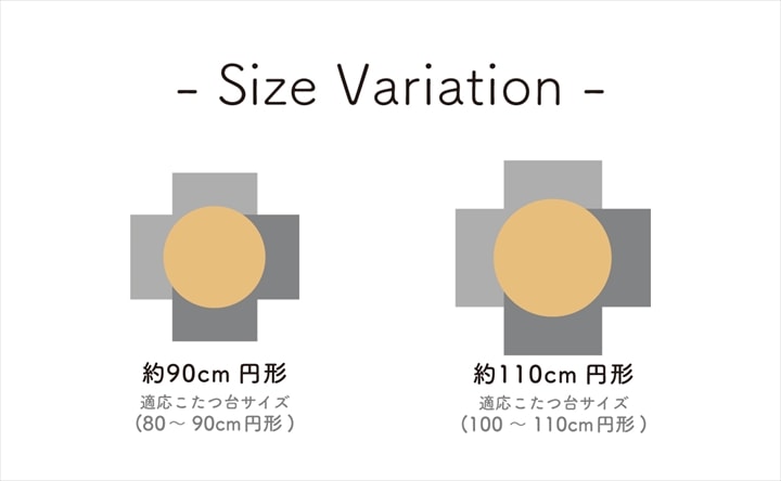 こたつ中掛け毛布 アクリル 円形ボックスタイプ 省エネ