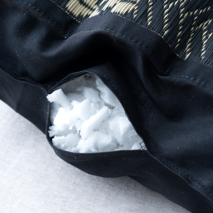 畳ピロー い草枕 畳枕 畳クッション 国産い草 Edokomon 江戸小紋 ブラック Plain プレーン い草クッション ブラック 吸湿 消臭 抗菌