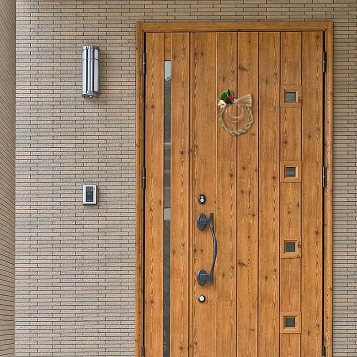 ハンドメイド い草リース 約20cm 玄関リング しめ縄 玄関飾り 正月飾り しめ飾り