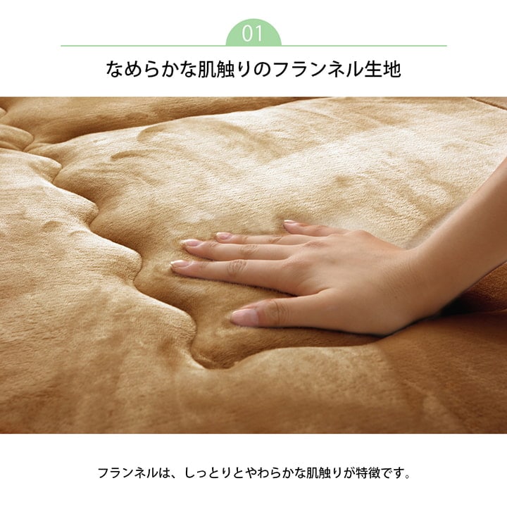 こたつ敷布団 スムース 正方形 長方形 無地 40mm厚