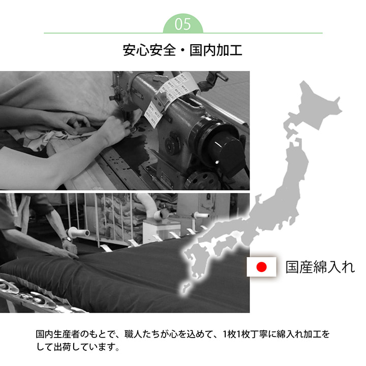 こたつ敷布団 スムース 正方形 長方形 無地 40mm厚