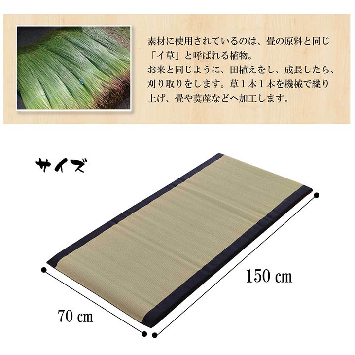 侍 い草マット 約70×150cm ごろ寝マット お昼寝マット 日本製