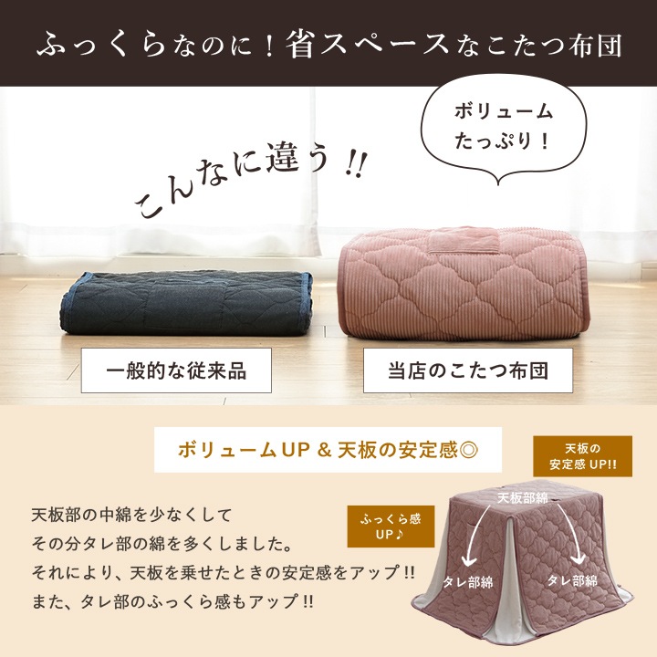こたつ布団 ハイタイプ クルム おしゃれ かわいい 正方形 長方形 シンプル 無地 フランネル