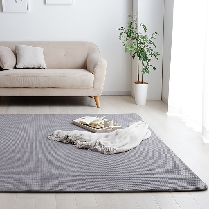 グランド ウォッシャブル 洗える ラグ 10mm 2畳 185×185cm 3畳 185×240cm へたりにくい すべり止め 防音 ノンホルムアルデヒド ホットカーペット 床暖房対応