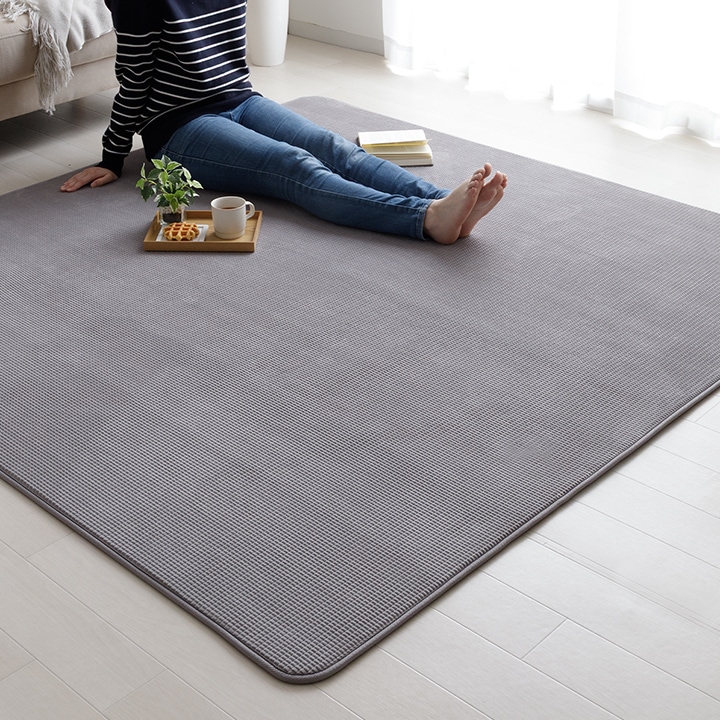 グランド ウォッシャブル 洗える ラグ 10mm 2畳 185×185cm 3畳 185×240cm へたりにくい すべり止め 防音 ノンホルムアルデヒド ホットカーペット 床暖房対応