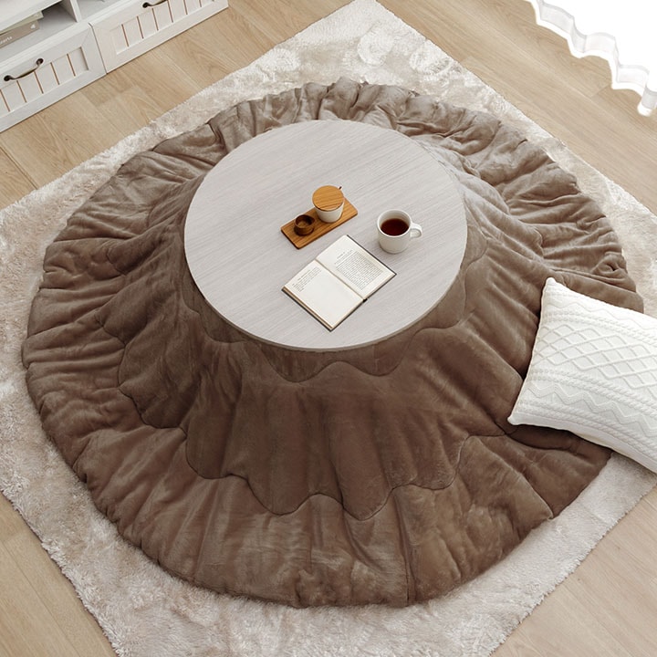 こたつ2点セット フラン 70cm 円形 丸型 こたつ布団 こたつテーブル