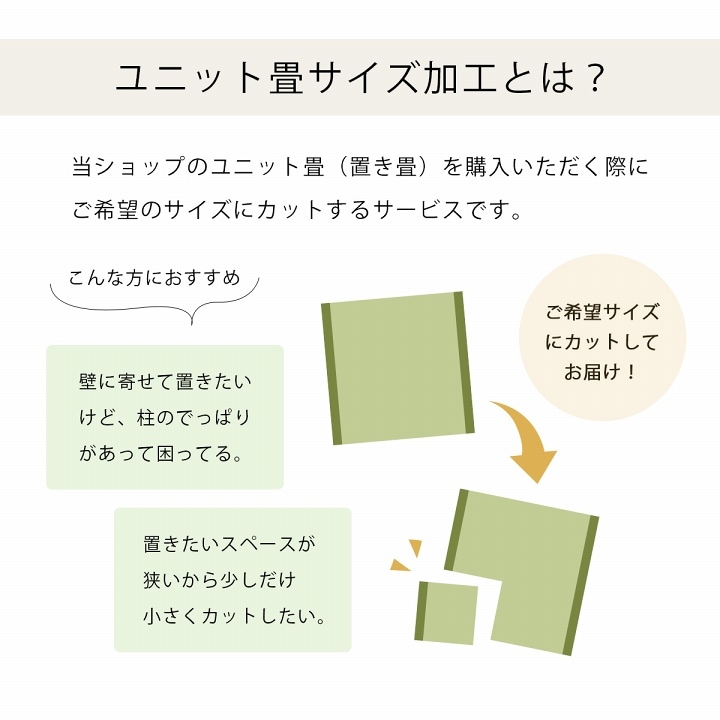 【サイズオーダー】 置き畳 ユニット畳 サイズ加工