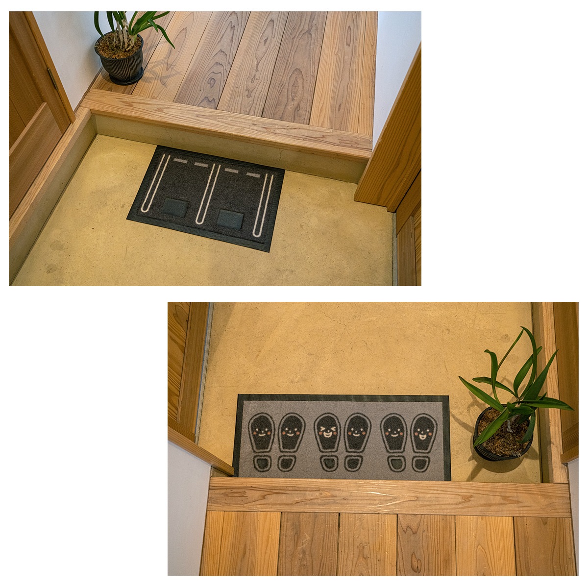 玄関マット 靴置きマットお子様 駐車場タイプ