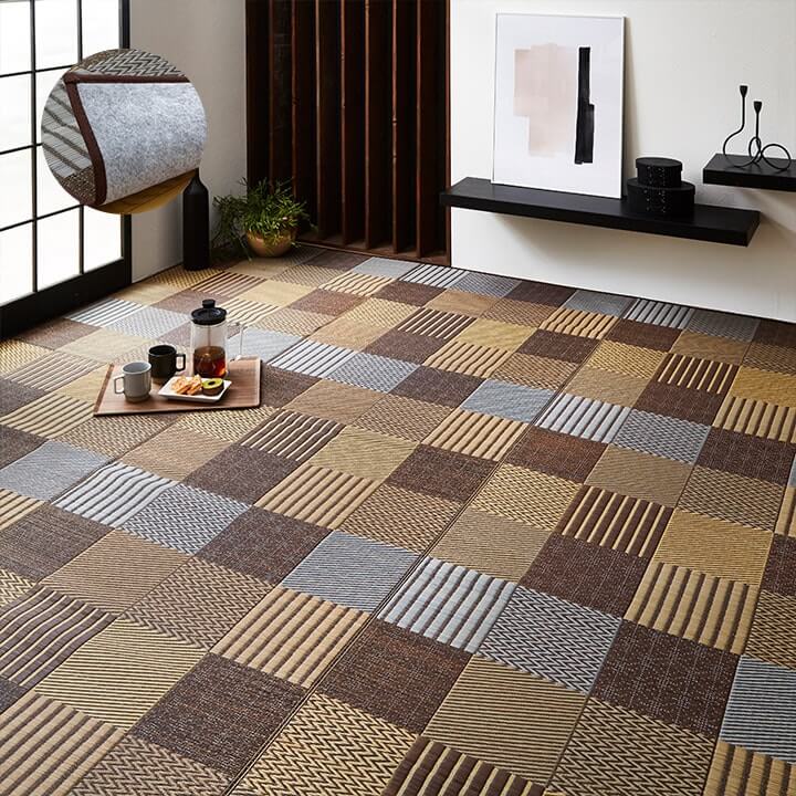 国産い草 ござ 上敷き 敷詰 カーペット DX京刺子 江戸間 裏貼 1～6畳