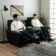 電動 リクライニングソファ 3人掛け レザリオ 幅188cm 【開梱組立設置】 テーブル付 USBポート付 ソファ 2人掛 レザー調 本革 風