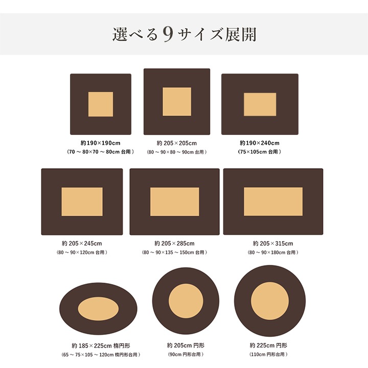 先染め デニム こたつ布団 単品 正方形 長方形 リバーシブル 205×205cm 205×245cm 205×285cm 205×315cm 190×190cm 190×240cm