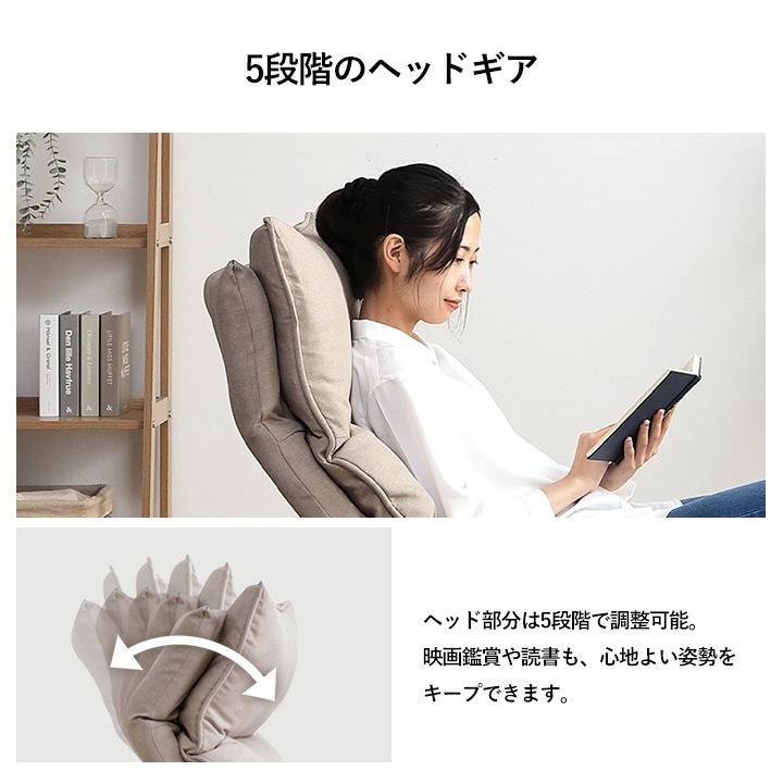 座椅子 ソファー ムーア 1人掛け 幅70×奥行80～120×高さ94cm リクライニング