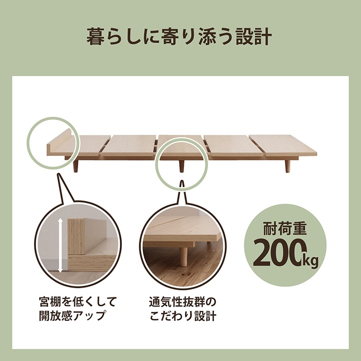 ステージベッド 夢見畳セット ローベッド シングル/セミダブル 畳ベッド