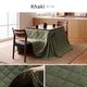 ダイニングこたつ テーブル 先染め 掛布団 2点セット 正方形 80cm×80cm×70cm ハイタイプ こたつ台 タウ ブラウン ナチュラル デニムこたつ布団