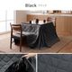 ダイニングこたつ テーブル 先染め 掛布団 2点セット 正方形 80cm×80cm×70cm ハイタイプ こたつ台 タウ ブラウン ナチュラル デニムこたつ布団